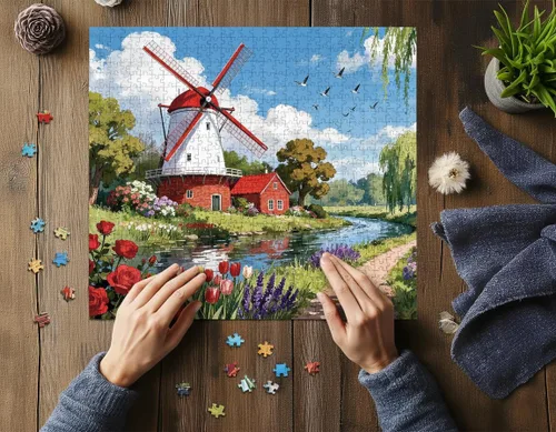 Miniatura 6 de Rompecabezas de 1000 piezas para adultos, serie estaciones, hermoso arte natural, juego meditativo para aliviar el estrés, grande de 28 x 20