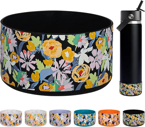 Miniatura 20 de HEYSKAY Bota protectora de silicona para botella de agua Hydro Flask, botella de agua de boca ancha, protector inferior de silicona antideslizante