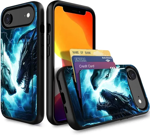 Miniatura 12 de Funda para iPhone Air, funda tipo cartera con ranura para tarjeta oculta, a prueba de golpes, TPU y PC, funda protectora de doble capa para iPhone