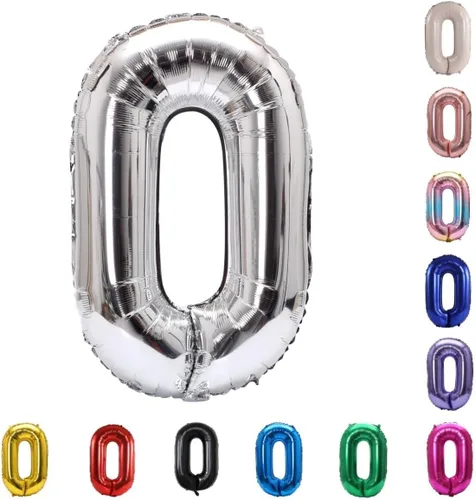 Miniatura 176 de YPSelected Globo grande de 32 pulgadas de helio con números 0-9 de papel de aluminio azul para cumpleaños, bodas y fiestas (Azul, 3)
