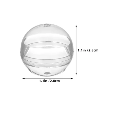 Miniatura 4 de GLEAVI 120 cápsulas de plástico transparente de 1.1 pulgadas, envases de juguete de máquina expendedora redonda vacía de 1.102 in, cápsulas
