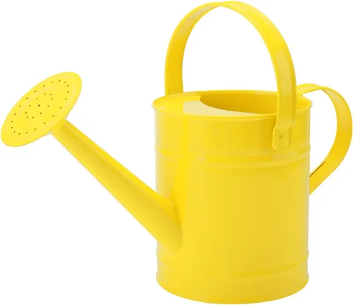 Regadera de metal 1.5L/51oz, arte de hierro para plantas al aire libre, amarillo
