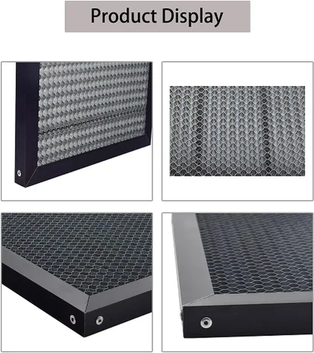 Miniatura 4 de TEN-HIGH Mesa de trabajo de nido de abeja de aluminio, para máquina grabadora láser de CO2, cortador de máquina de grabado CNC, 12.598 x 8.661 in
