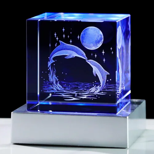 Miniatura 9 de YWHL Regalos de cardenal de cristal para mujeres y hombres: Figurina decorativa cardenal rojo grabada en 3D con láser, luz nocturna, regalos