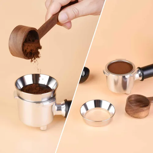Miniatura 3 de MATOW Embudo dosificador de espresso de acero inoxidable compatible con portafiltro de 51mm