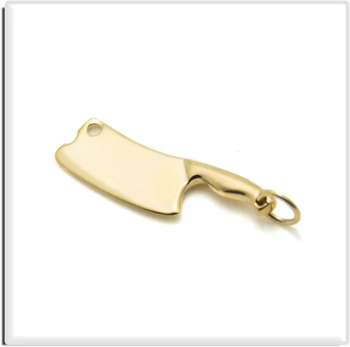 Miniatura 4 de Xusamss Collar de chef colgante de cuchillo de cocina de acero titanio clásico de moda, cadena de caja de 22 pulgadas