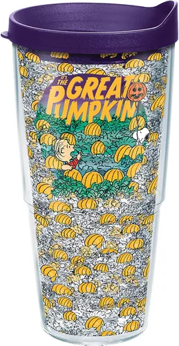 Miniatura 14 de Tervis Vaso aislado de doble pared Peanuts Great Pumpkin hecho en Estados Unidos mantiene las bebidas frías y calientes, 16 onzas, taza, clásico