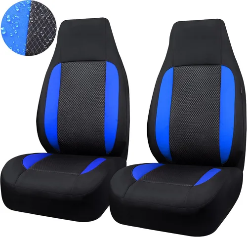 Miniatura 6 de CAR-GRAND Fundas para los dos asientos delanteros del auto, de ajuste universal, deportivas, impermeables de neopreno, con respaldo alto