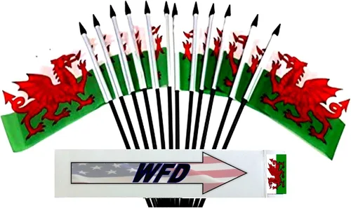 Miniatura 78 de World Flags Direct Banderas en miniatura de poliéster de Afganistán, paquete de 12, decoración de mesa de fiesta, desfiles, 4 x 6 pulgadas, verde