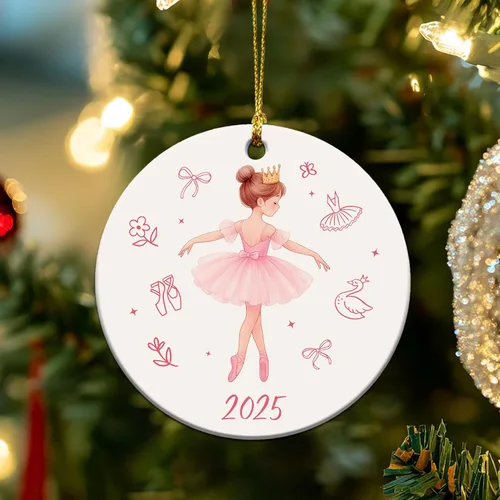 Miniatura 3 de Adorno de bailarina 2025 – Regalos de ballet para niñas pequeñas, niños, adolescentes y bailarines – Adornos de ballet para árbol de Navidad