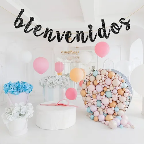Miniatura 7 de INNORU Cartel de Bienvenidos - Decoración de fiesta mexicana de bienvenida - Cartel español para decoración de fiesta en el hogar - Suministros
