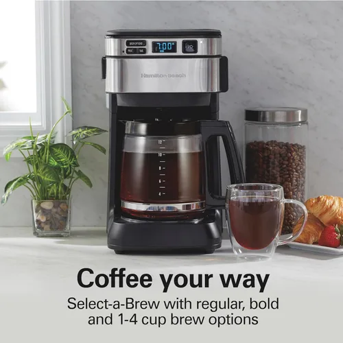 Miniatura 6 de Hamilton Beach Cafetera programable de 12 tazas, Cafetera de filtro FrontFill