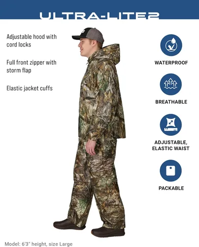 Miniatura 2 de FROGG TOGGS Traje de lluvia impermeable transpirable Ultra-Lite2 de 2 capas para hombre