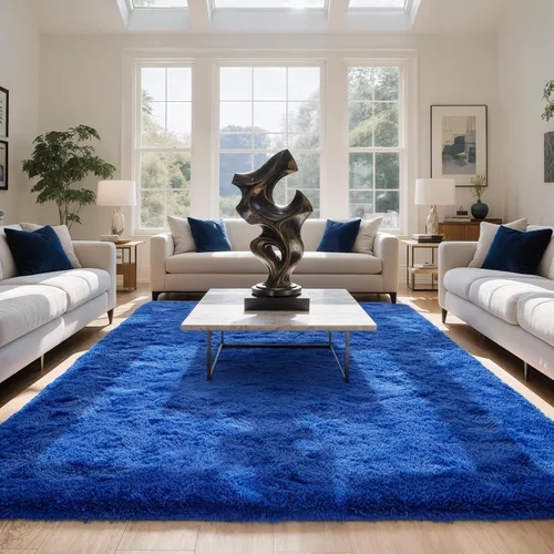Miniatura 90 de Zentavio Alfombras de área para sala de estar, alfombras grises para dormitorio, alfombra de 4 x 6, alfombra mullida, peluda y suave, shag estética