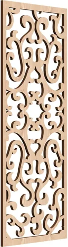 Miniatura 171 de Smithfield Paneles de pared decorativos de madera con calado, 13 3/8 pulgadas de ancho x 34 3/8 pulgadas de alto x 3/8 de alto, roble rojo rojo