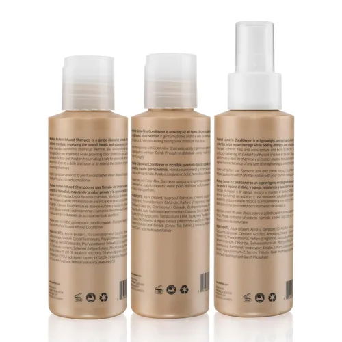 Miniatura 7 de MOEHAIR Juego de trío de viaje: champú con infusión de proteínas, acondicionador Color Alive y acondicionador sin enjuague, fortalecimiento e