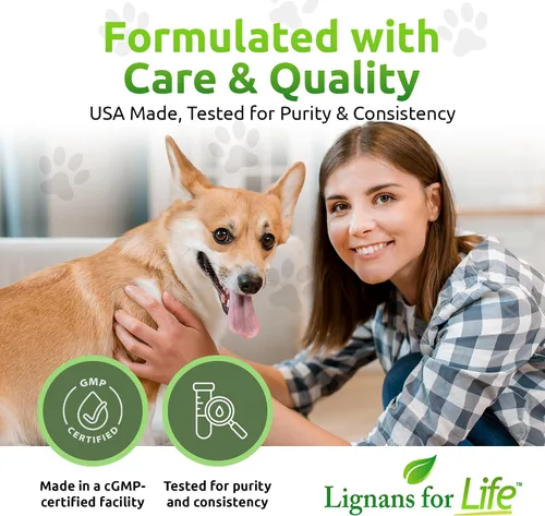 Miniatura 5 de Lignans For Life Linaza Lignans para perros y personas – Suplemento orgánico de linaza para apoyo hormonal, 15 mg 90 cápsulas, semillas de lino