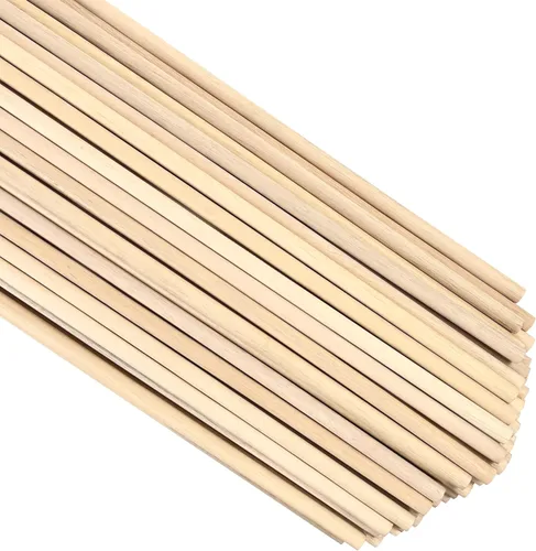 Miniatura 8 de Varillas de madera de 3/8 x 24 pulgadas, redondas, sin terminar, para manualidades, piruletas, soporte para pasteles, 50