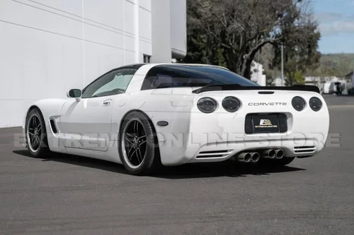 Miniatura 3 de Repuesto para todos los modelos Chevrolet Corvette C5 1997-2004 ZR1 Alerón de ala de tapa trasera de estilo extendido (plástico ABS, negro mate)