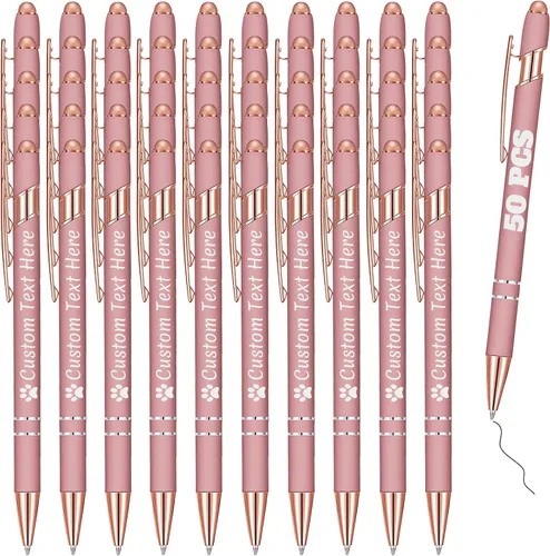 Miniatura 21 de Bolígrafos personalizados con grabado de nombre personalizado, bolígrafos de punta de lápiz con punta de lápiz personalizada, bolígrafos de Azul