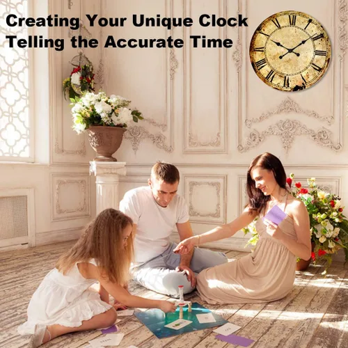 Miniatura 2 de EMOON Mecanismo de movimiento de reloj de alto par con agujas de pala de 11 pulgadas de largo, kit de motor de reloj de cuarzo para reloj