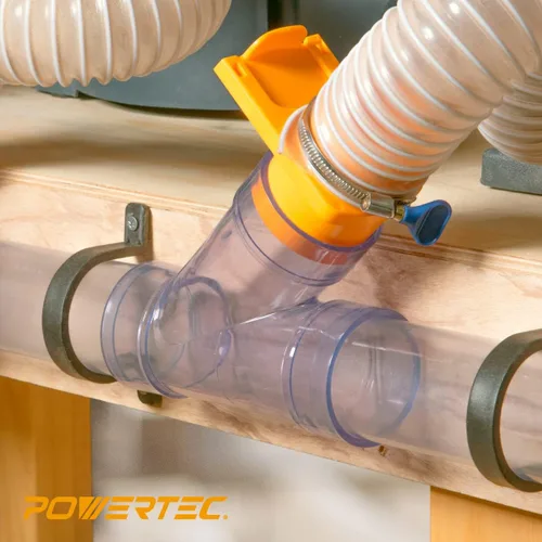 Miniatura 6 de POWERTEC 2-1/2 Pulgadas ID Y Adaptador para Tubos de Recolección de Polvo de 2-1/2 Pulgadas OD, Adaptadores y Accesorios con Unión para Conector