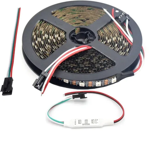Miniatura 10 de WS2812B Tira de luces LED de 3.2 pies 1M WS2812B 144LEDs Programable Individual Direccionable WS2811 Tira de LED RGB 5050 incorporada IP30 No