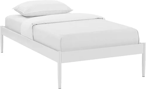 Miniatura 11 de Modway Elsie - Base de cama de metal con soporte de tablillas, tamaño King, color marrón