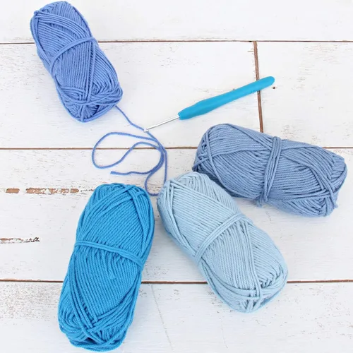 Miniatura 15 de Threadart Crochet - Juego de hilo de algodón 100 % puro, colores de ambiente de playa, paquete de 4 madejas cada una de 1.76 onzas, hilo de estambre