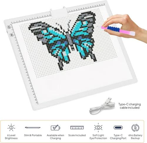 Miniatura 5 de iVyne Juego de pintura de diamante A3 recargable - Negro