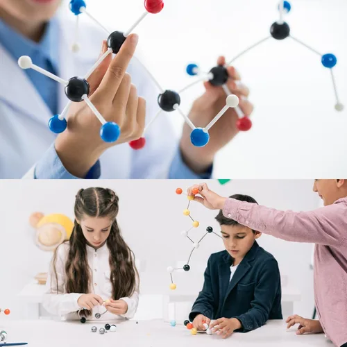 Miniatura 7 de Kit de modelo molecular de química, con C60, átomos, enlaces, kit de construcción de estructuras moleculares para aprendizaje de química, kits