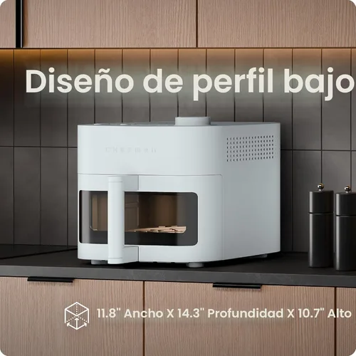 Miniatura 9 de Chefman Crispinator - Freidora de aire 6 en 1 con capacidad de 8 cuartos de galón, temperatura máxima de 450 °F con tecnología TurboFry Pro