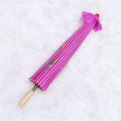 Miniatura 5 de EXCEART Paraguas de papel engrasado japonés chino hecho a mano sombrilla clásica danza paraguas para bodas fiestas fotografía decoración D