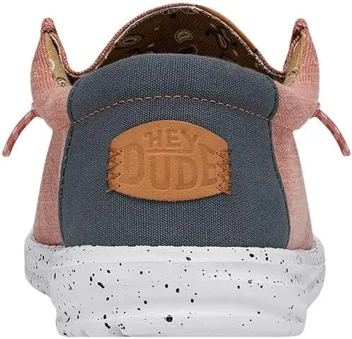 Miniatura 5 de HEYDUDE - Mocasines de lona lavada Wally para hombre, mocasines sin cordones, cómodos y ligeros