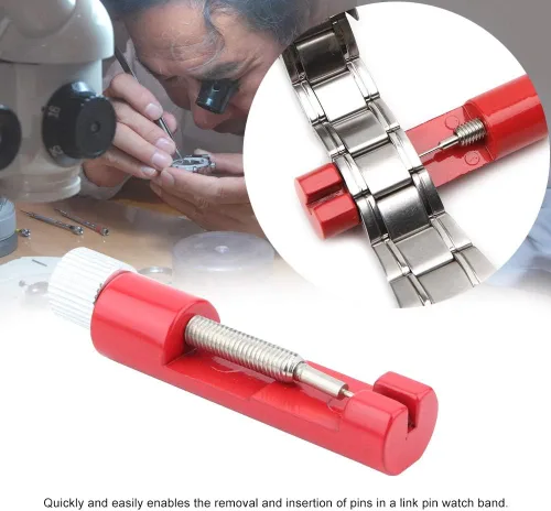 Miniatura 4 de Fydun Metal Watch Band Bracelet Link Pin Rver Rep Tool Kit for Families (Red)