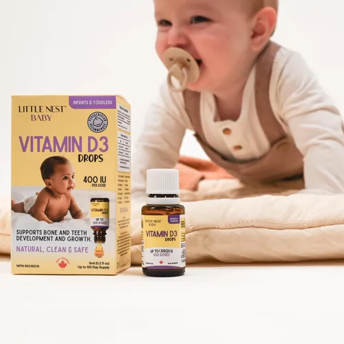 Miniatura 10 de Gotas de vitamina D3 para bebés – 400 UI por dosis Formulación natural y limpia para bebés y niños pequeños Suministro para 100 días