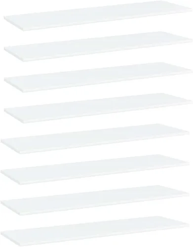 Miniatura 6 de Estantería de oficina, 8 unidades, color blanco, 23.6 x 15.7 x 0.6 pulgadas, madera de ingeniería para reacondicionar estanterías, reemplazo, sin