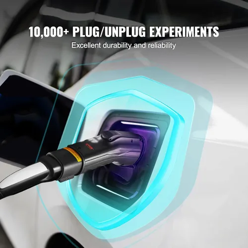 Miniatura 5 de VEVOR Diseñado para adaptador Tesla a J1772, 48A 240V apto para todos los J1772 EVs, adaptador de cargador IP56 EV con bloqueo anticaída y bolsa