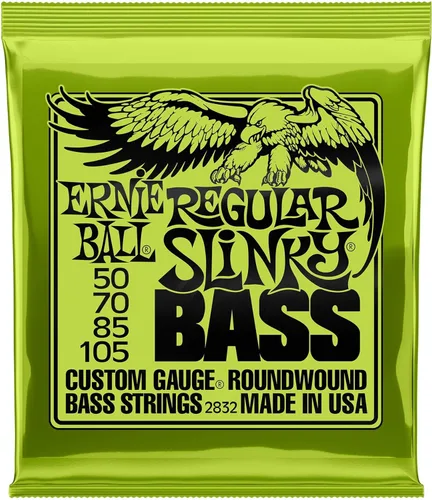 Miniatura 11 de Ernie Ball Cuerdas de Guitarra Bajo Regular Slinky de Níquel Enrollado de 5 Cuerdas, Calibre 45-130 (P02836)