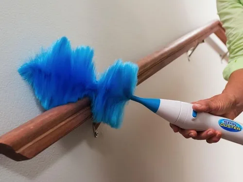 Miniatura 2 de Hurricane 360 - Plumero eléctrico giratorio de plumas, plumero eléctrico ajustable, cepillo de polvo para eliminar el polvo en un solo centrifugado