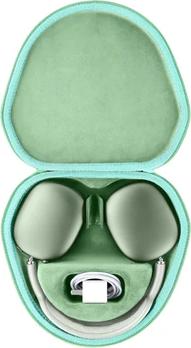 Miniatura 18 de co2CREA Funda rígida con modo de sueño, reemplazo para auriculares Apple AirPods Max inalámbricos de diadema (Funda negra)
