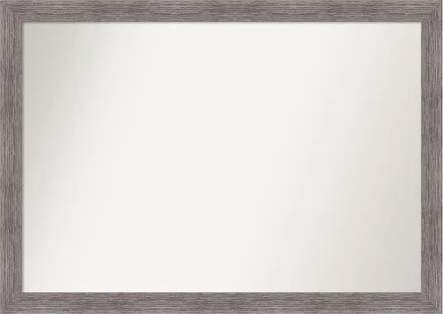 Miniatura 164 de Amanti Art Espejo de baño gris para sobre el fregadero, 31 x 48 pulgadas, espejo de tocador rectangular estrecho de color gris, marco de madera