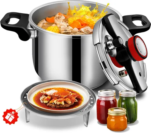 Miniatura 9 de Olla a presión de acero inoxidable de 12.68 cuartos de galón, olla a presión jumbo de gran capacidad, grado comercial, resistente, lista