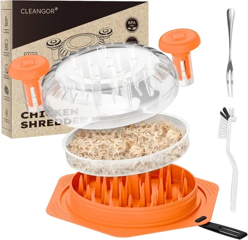 Miniatura 16 de Cleangor Trituradora de pollo, grande, sin BPA, con mango ergonómico, herramienta trituradora de alimentos antideslizante para cerdo, carne de res