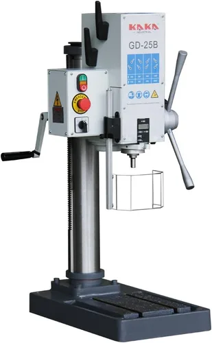 KAKA INDUSTRIAL Prensa de taladro de piso, oscilación de 10 pulgadas, perforación máxima de 0.98 pulgadas, 0.9 kW (220 V trifásico), 8 velocidades