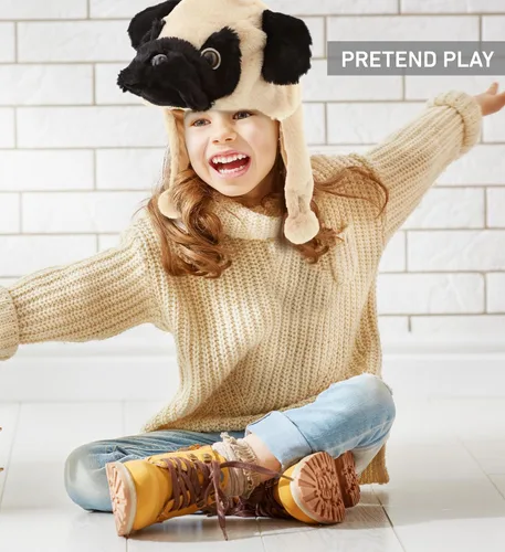 Miniatura 7 de DolliBu Gorro de felpa – Gorro de peluche de forro polar súper suave con orejeras, acogedor sombrero de invierno cálido para niños – Talla única