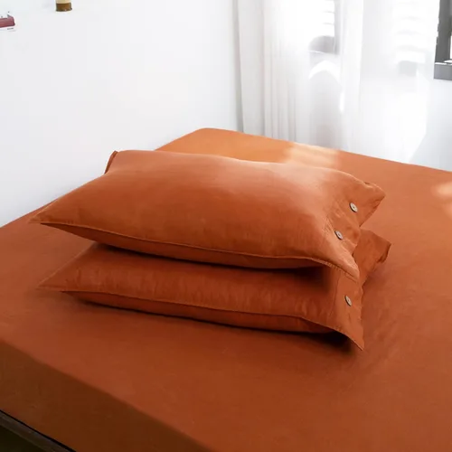 Miniatura 3 de S VICTORY SYMBOL Juego de 2 fundas de almohada de lino 100 % orgánico de 20 x 30 pulgadas, fundas de almohada de lino natural francés con cierre
