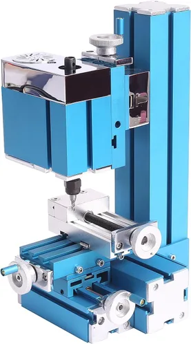 Miniatura 4 de Mini máquina de torno de metal, herramienta universal CNC DIY Tornos de madera de sobremesa, mecanizado de metal, máquina de torno de perforación