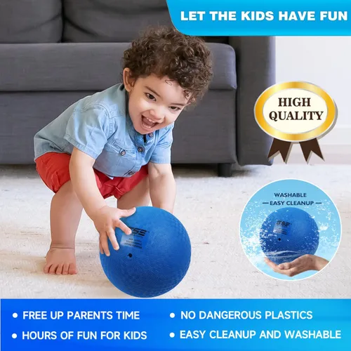 Miniatura 4 de GSE Games & Sports Expert Pelotas inflables para parque infantil, kickball, pelota de Dodge con rebote, balonmano. Ideal para 4 juegos de pelota