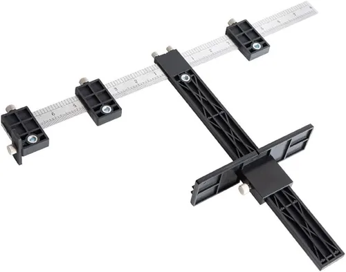 Miniatura 5 de Joywayus Taladro punzón localizador gabinete Hardware Jig nueva plantilla negra carpintería herramienta de perforación precisa